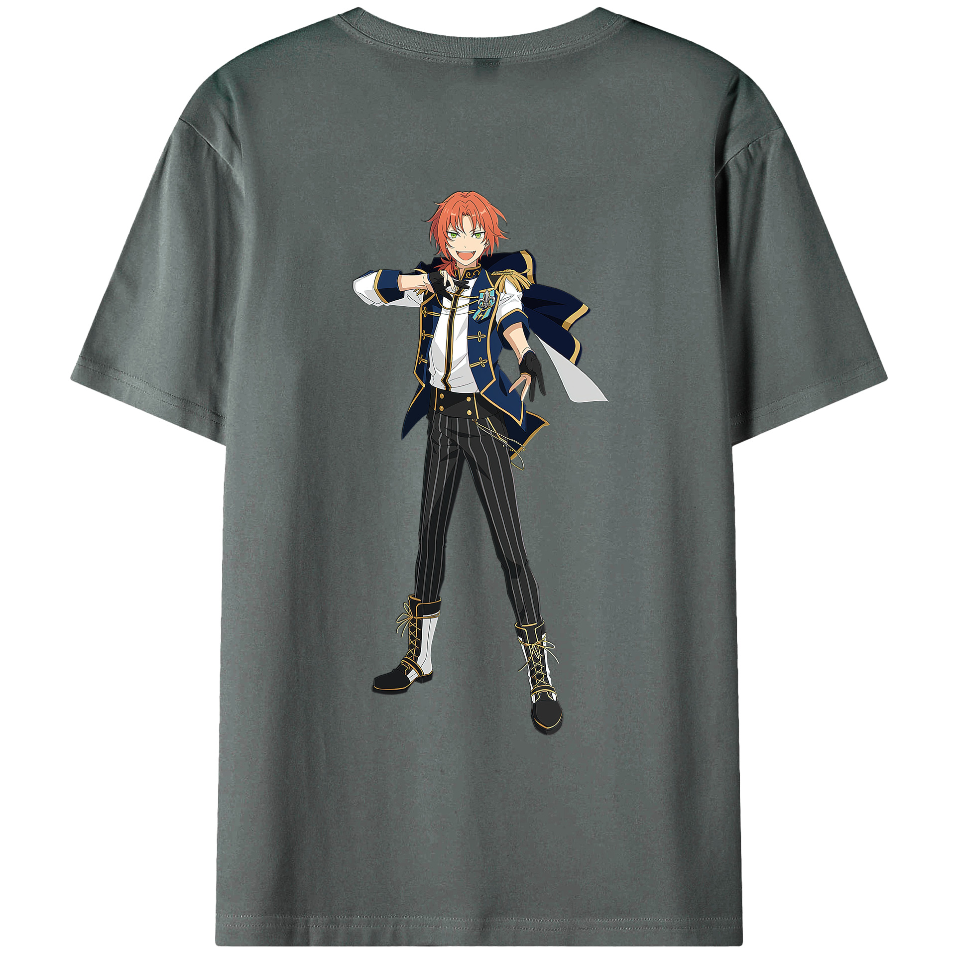 （画像用） あんさんぶるスターズ! Ensemble Stars 綿100％ メンズ半袖Tシャツ（バックプリント） 通気性